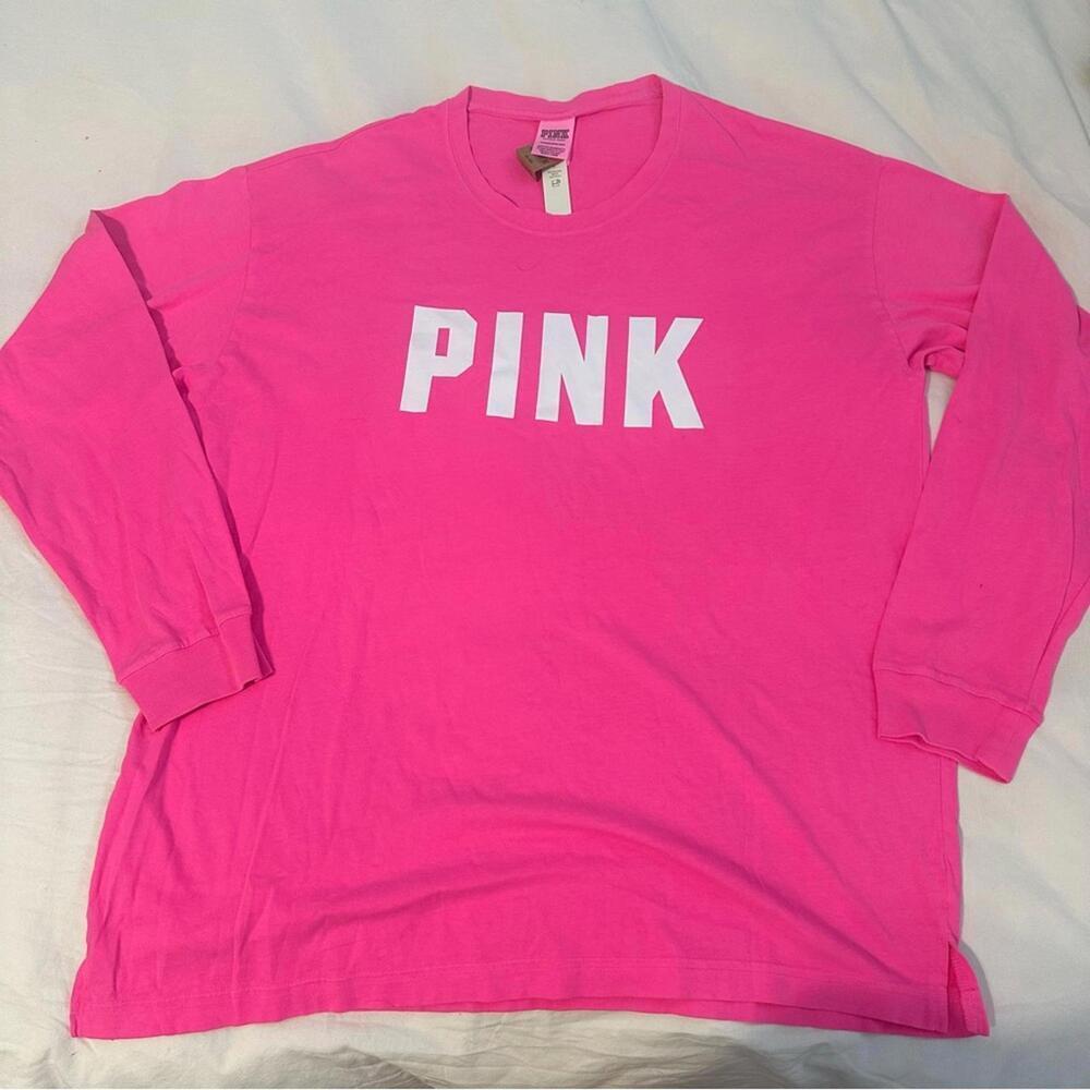 PINK Victoria's Secret Campus Cotton Long Sleeve Tee